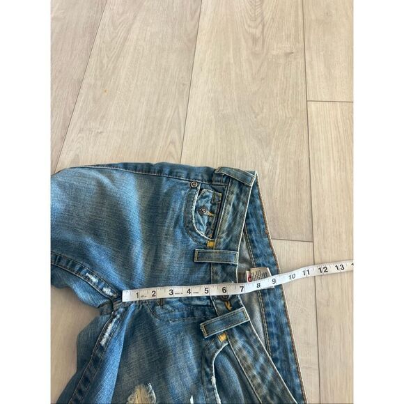 True Religion Y2K Distressed Grunge Stitch Joey Flare Jeans size 26 - Picture 6 of 10